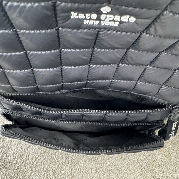 Kate Spade NY Camden Quilted Large Black Nylon Backpack Laptop Sleeve KH404 - Picture 6 of 7